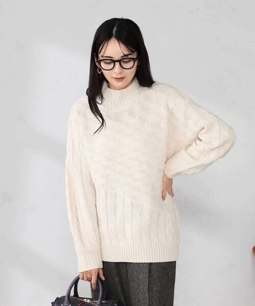 a.v.v / アー・ヴェ・ヴェ ニット・セーター | ケーブル編みバイアスデザインニット | 詳細12