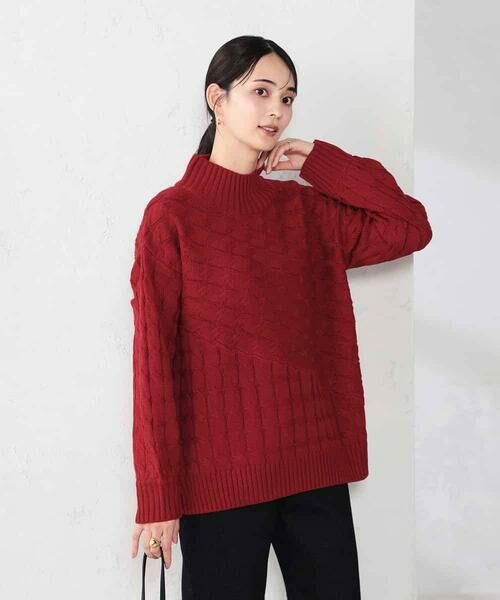 a.v.v / アー・ヴェ・ヴェ ニット・セーター | ケーブル編みバイアスデザインニット | 詳細2