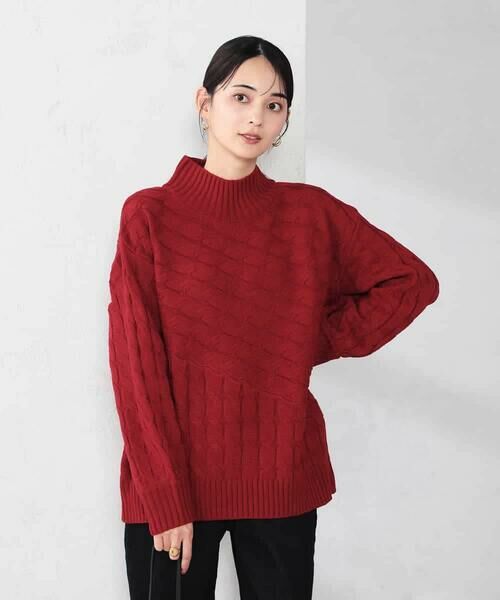 a.v.v / アー・ヴェ・ヴェ ニット・セーター | ケーブル編みバイアスデザインニット | 詳細3