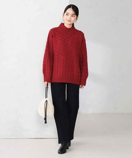 a.v.v / アー・ヴェ・ヴェ ニット・セーター | ケーブル編みバイアスデザインニット | 詳細5