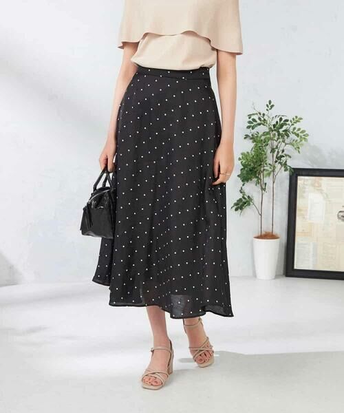a.v.v / アー・ヴェ・ヴェ ロング・マキシ丈スカート | ドットフレアスカート | 詳細13