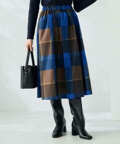 a.v.v / アー・ヴェ・ヴェ ロング・マキシ丈スカート | 【洗える】ビックチェックタフタスカート
