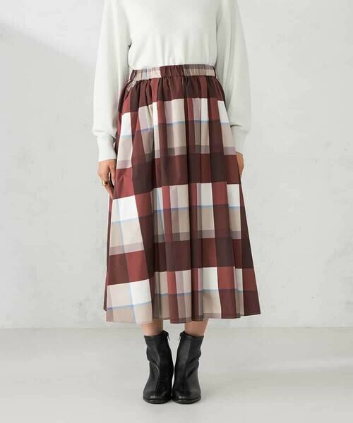 a.v.v / アー・ヴェ・ヴェ ロング・マキシ丈スカート | 【洗える】ビックチェックタフタスカート | 詳細15