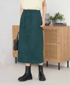 a.v.v / アー・ヴェ・ヴェ ロング・マキシ丈スカート | 【ストレッチ/洗える】フェイクスエードナロースカート