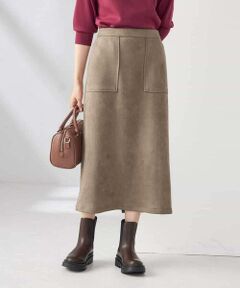 a.v.v / アー・ヴェ・ヴェ ロング・マキシ丈スカート | 【ストレッチ/洗える】フェイクスエードナロースカート