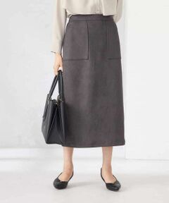 a.v.v / アー・ヴェ・ヴェ ロング・マキシ丈スカート | 【ストレッチ/洗える】フェイクスエードナロースカート
