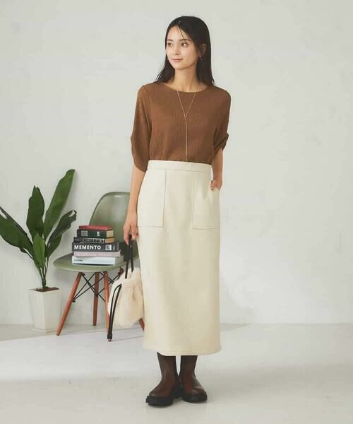a.v.v / アー・ヴェ・ヴェ ロング・マキシ丈スカート | 【ストレッチ/洗える】フェイクスエードナロースカート | 詳細10
