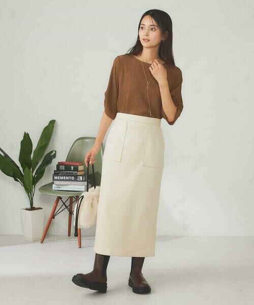 a.v.v / アー・ヴェ・ヴェ ロング・マキシ丈スカート | 【ストレッチ/洗える】フェイクスエードナロースカート | 詳細11