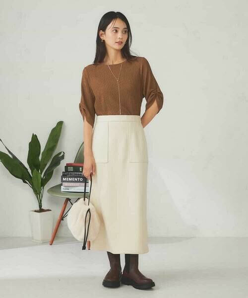 a.v.v / アー・ヴェ・ヴェ ロング・マキシ丈スカート | 【ストレッチ/洗える】フェイクスエードナロースカート | 詳細14