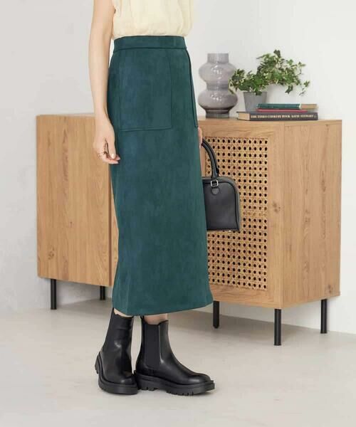 a.v.v / アー・ヴェ・ヴェ ロング・マキシ丈スカート | 【ストレッチ/洗える】フェイクスエードナロースカート | 詳細2