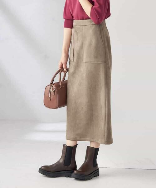 a.v.v / アー・ヴェ・ヴェ ロング・マキシ丈スカート | 【ストレッチ/洗える】フェイクスエードナロースカート | 詳細21