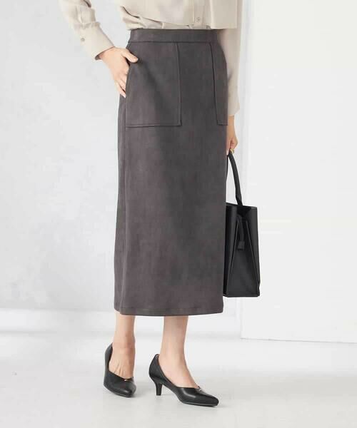 a.v.v / アー・ヴェ・ヴェ ロング・マキシ丈スカート | 【ストレッチ/洗える】フェイクスエードナロースカート | 詳細22