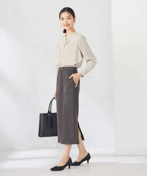 a.v.v / アー・ヴェ・ヴェ ロング・マキシ丈スカート | 【ストレッチ/洗える】フェイクスエードナロースカート | 詳細27