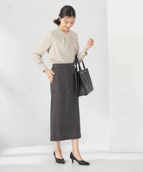 a.v.v / アー・ヴェ・ヴェ ロング・マキシ丈スカート | 【ストレッチ/洗える】フェイクスエードナロースカート | 詳細28