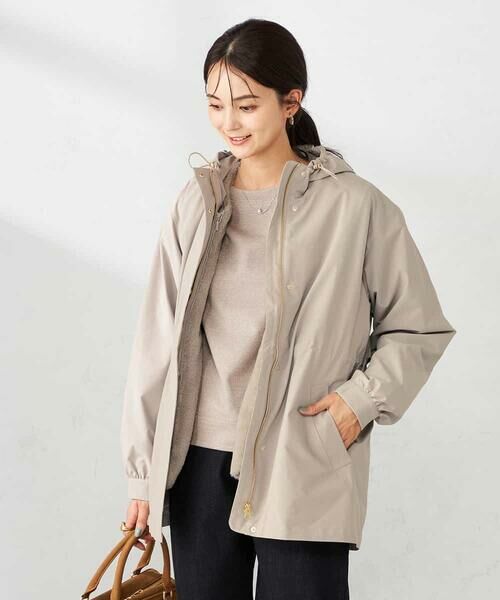 a.v.v/アー・ヴェ・ヴェ 【マルチウェイ】ライナー付フーテッドブルゾン グレージュ XS