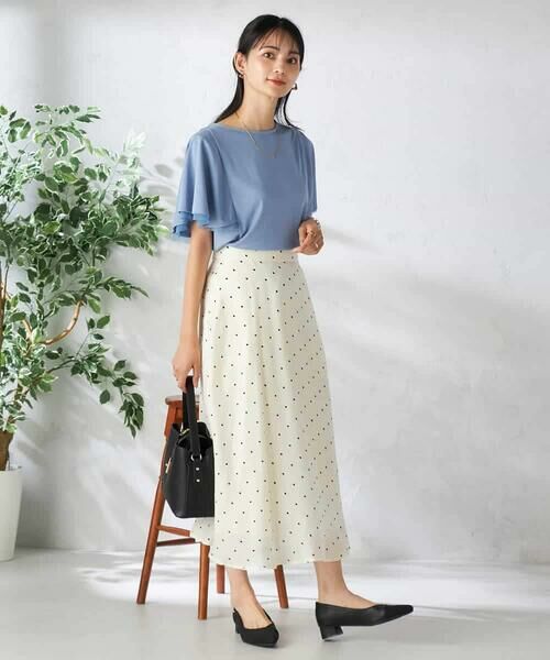 a.v.v / アー・ヴェ・ヴェ カットソー | 【接触冷感/UVカット/吸水速乾】チュールラッフルスリーブカットソー | 詳細13