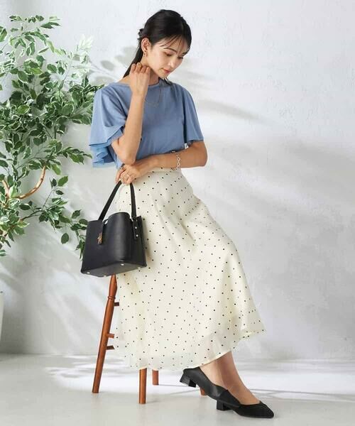 a.v.v / アー・ヴェ・ヴェ カットソー | 【接触冷感/UVカット/吸水速乾】チュールラッフルスリーブカットソー | 詳細14