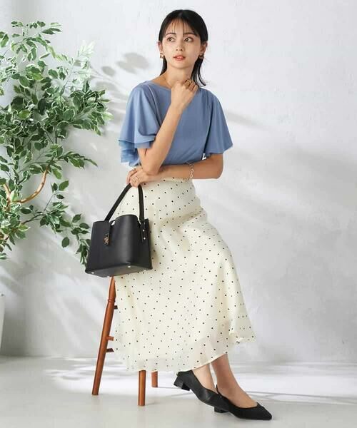 a.v.v / アー・ヴェ・ヴェ カットソー | 【接触冷感/UVカット/吸水速乾】チュールラッフルスリーブカットソー | 詳細15