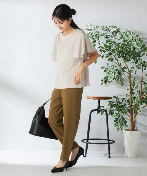 a.v.v / アー・ヴェ・ヴェ カットソー | 【接触冷感/UVカット/吸水速乾】チュールラッフルスリーブカットソー | 詳細18