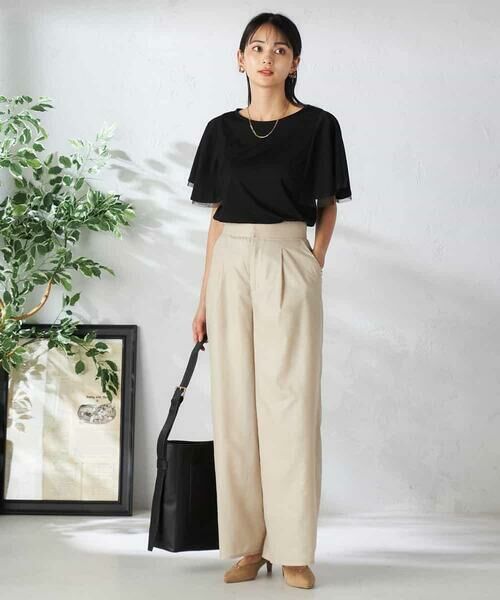 a.v.v / アー・ヴェ・ヴェ カットソー | 【接触冷感/UVカット/吸水速乾】チュールラッフルスリーブカットソー | 詳細24