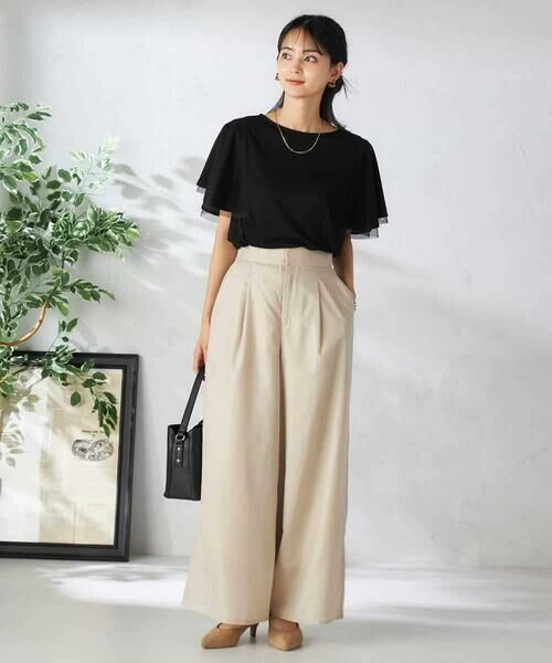 a.v.v / アー・ヴェ・ヴェ カットソー | 【接触冷感/UVカット/吸水速乾】チュールラッフルスリーブカットソー | 詳細26