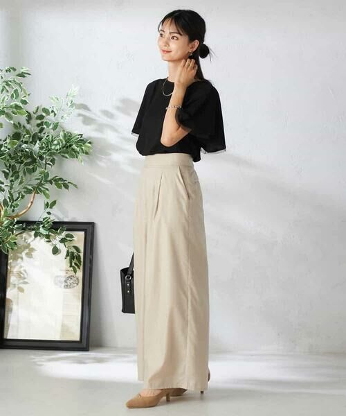 a.v.v / アー・ヴェ・ヴェ カットソー | 【接触冷感/UVカット/吸水速乾】チュールラッフルスリーブカットソー | 詳細30