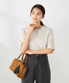 a.v.v / アー・ヴェ・ヴェ カットソー | 【接触冷感/UVカット/コットン100％】ロールアップハーフスリーブTシャツ