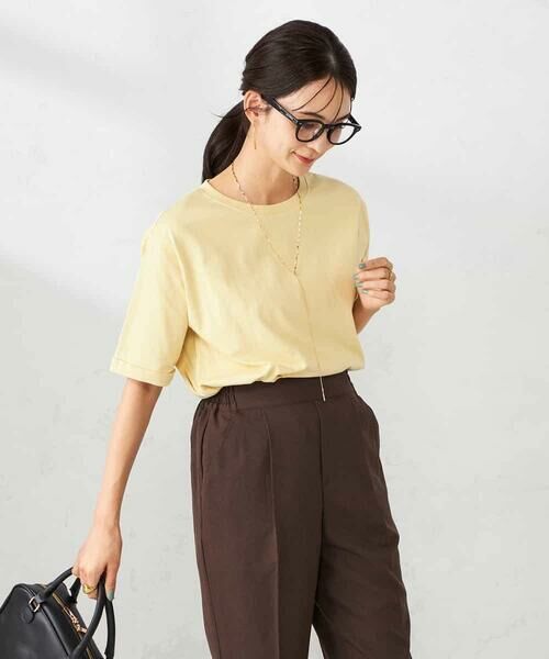 a.v.v / アー・ヴェ・ヴェ カットソー | 【接触冷感/UVカット/コットン100％】ロールアップハーフスリーブTシャツ | 詳細1