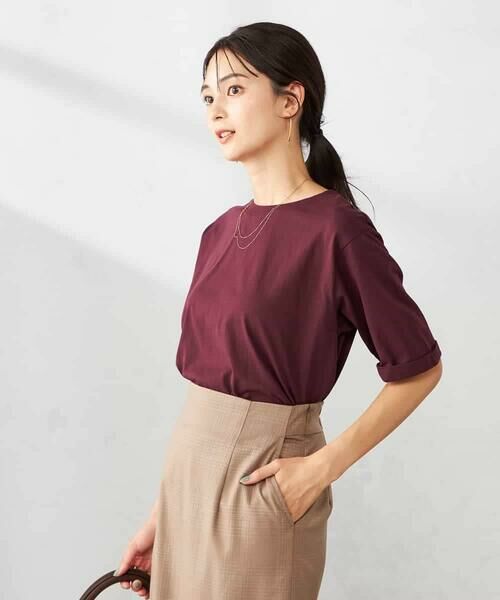 a.v.v / アー・ヴェ・ヴェ カットソー | 【接触冷感/UVカット/コットン100％】ロールアップハーフスリーブTシャツ | 詳細17
