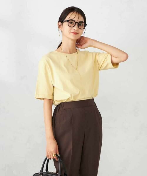 a.v.v / アー・ヴェ・ヴェ カットソー | 【接触冷感/UVカット/コットン100％】ロールアップハーフスリーブTシャツ | 詳細2