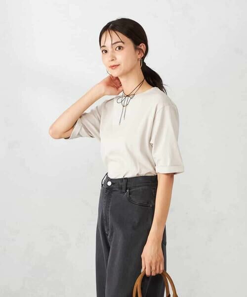 a.v.v / アー・ヴェ・ヴェ カットソー | 【接触冷感/UVカット/コットン100％】ロールアップハーフスリーブTシャツ | 詳細25