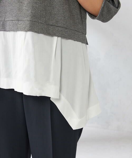 a.v.v / アー・ヴェ・ヴェ カットソー | レイヤードラメライクトップス | 詳細12