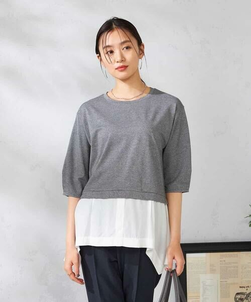 a.v.v / アー・ヴェ・ヴェ カットソー | レイヤードラメライクトップス | 詳細2