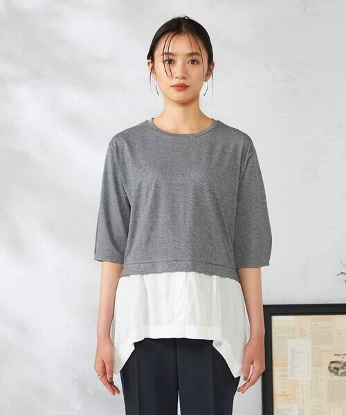 a.v.v / アー・ヴェ・ヴェ カットソー | レイヤードラメライクトップス | 詳細7