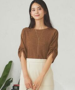 a.v.v / アー・ヴェ・ヴェ カットソー | 袖ギャザー楊柳カットソー