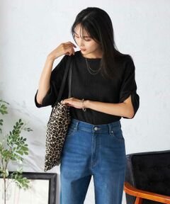 a.v.v / アー・ヴェ・ヴェ カットソー | 袖ギャザー楊柳カットソー