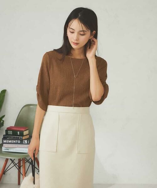 a.v.v / アー・ヴェ・ヴェ カットソー | 袖ギャザー楊柳カットソー | 詳細2