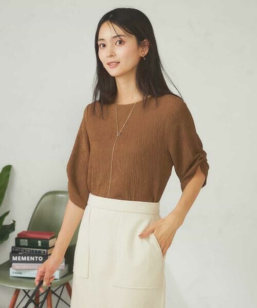 a.v.v / アー・ヴェ・ヴェ カットソー | 袖ギャザー楊柳カットソー | 詳細3