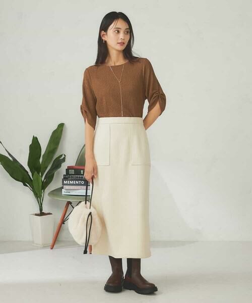 a.v.v / アー・ヴェ・ヴェ カットソー | 袖ギャザー楊柳カットソー | 詳細8