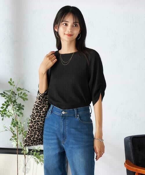 a.v.v / アー・ヴェ・ヴェ カットソー | 袖ギャザー楊柳カットソー | 詳細9