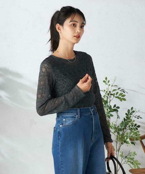 a.v.v / アー・ヴェ・ヴェ カットソー | ストレッチレーストップス | 詳細1