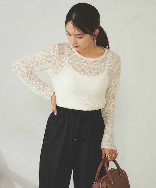 a.v.v / アー・ヴェ・ヴェ カットソー | ストレッチレーストップス | 詳細20