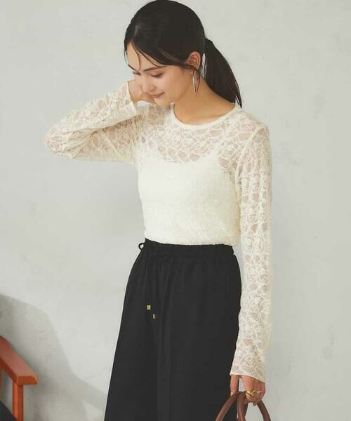 a.v.v / アー・ヴェ・ヴェ カットソー | ストレッチレーストップス | 詳細21