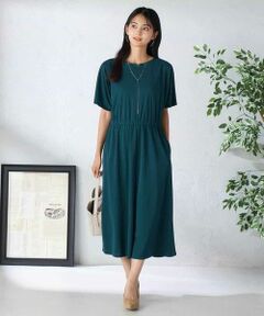 a.v.v / アー・ヴェ・ヴェ ロング・マキシ丈ワンピース | 【接触冷感/UVカット/イージーケア】ウエストギャザーリラクシングワンピース