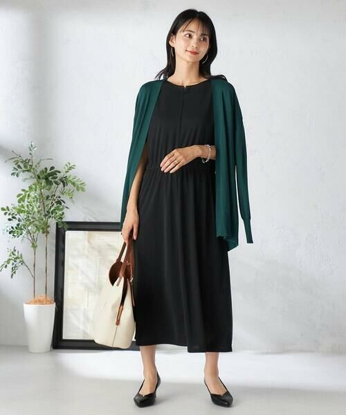 a.v.v / アー・ヴェ・ヴェ ロング・マキシ丈ワンピース | 【接触冷感/UVカット/イージーケア】ウエストギャザーリラクシングワンピース | 詳細12