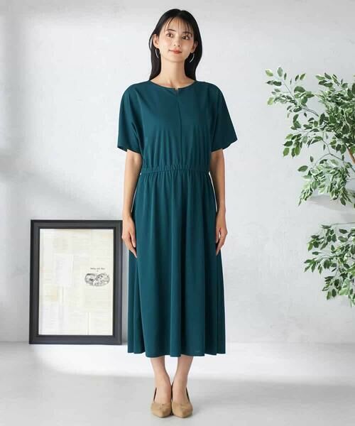 a.v.v / アー・ヴェ・ヴェ ロング・マキシ丈ワンピース | 【接触冷感/UVカット/イージーケア】ウエストギャザーリラクシングワンピース | 詳細13