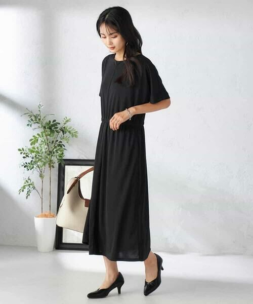 a.v.v / アー・ヴェ・ヴェ ロング・マキシ丈ワンピース | 【接触冷感/UVカット/イージーケア】ウエストギャザーリラクシングワンピース | 詳細6