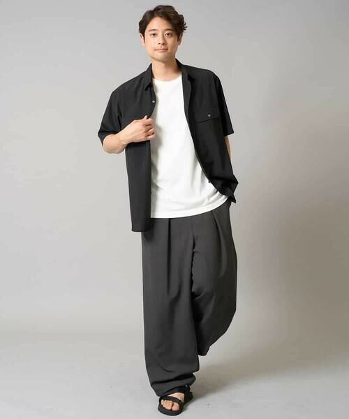 a.v.v / アー・ヴェ・ヴェ シャツ・ブラウス | 【イージーケア/接触冷感/毛玉になりにくい】ライトウェイトメランジダブルポケットシャツ | 詳細14