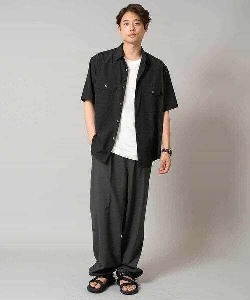 a.v.v / アー・ヴェ・ヴェ シャツ・ブラウス | 【イージーケア/接触冷感/毛玉になりにくい】ライトウェイトメランジダブルポケットシャツ | 詳細15