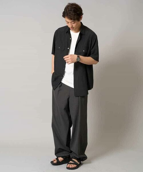 a.v.v / アー・ヴェ・ヴェ シャツ・ブラウス | 【イージーケア/接触冷感/毛玉になりにくい】ライトウェイトメランジダブルポケットシャツ | 詳細16